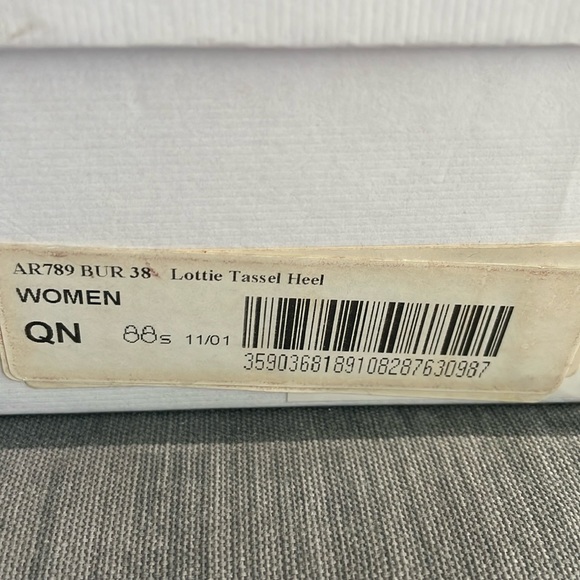 Boden “Lottie” High Heel Loafer in Dk Tan/Burgundy Leather size 7.5M - Picture 5 of 5